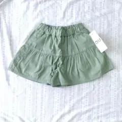 GU◎カーキ◎ティアードキュロット◎110センチ◎未使用品のサムネイル