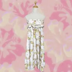 y2k 平成ギャル 姫ギャル LIZLISA 総柄 ベアトップ ワンピ スカート