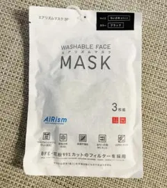 UNIQLOユニクロ　エアリズムマスク　黒　ブラック　M