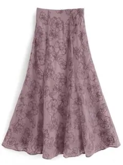 【完売品/新品未開封】GRL 花柄刺繍フレアスカート [tu441] ピンク系