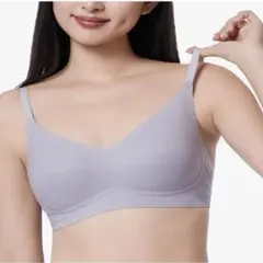 ナイトブラ シームレス ノンワイヤー 脇高設計 美胸 スポーツ ヨガブラ　L