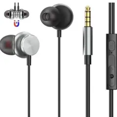 イヤホン 有線 3.5mmジャック 重低音 ノイズキャンセリング マイク 通話