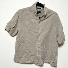 BANANA REPUBLIC リネン 半袖シャツ ベージュ