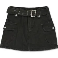 新品 SPINNS スピンズ ベルト付き デニムミニスカートY2K 韓国 GRL