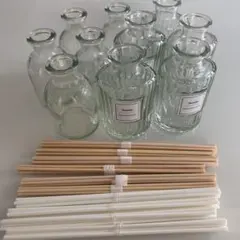Sawaday ガラス瓶 10個セット　スティック10本付き