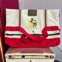 ミッキーマウス刺繍トートバッグ クラッチバッグ