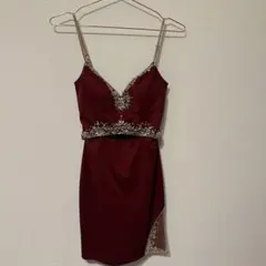 AR ANGELR バーガンディ スリップドレス S