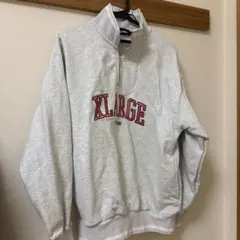 XLARGE グレー ジップアップ スウェット M