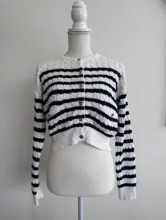 ケーブル ニット カーディガン -ウォッシャブル-