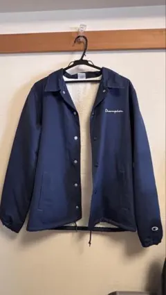 Champion ネイビー コーチジャケット　ボア　バックプリントなし