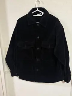 ブラック コーデュロイジャケット Sサイズ GU