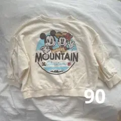 韓国子ども服 ディズニー 裏毛トレーナー mtm 90相当