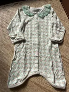 モイモルン　花柄 レース付きロンパース　60