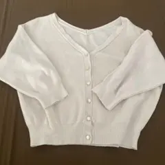 グレイル　ライトグレー　 Vネック ニットカーディガン