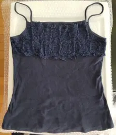 しまむら✨ネイビー レースキャミソール Lサイズ