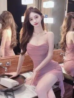 セレブ風✭ミニドレス★パーティーキャミソール✭韓国スタイル