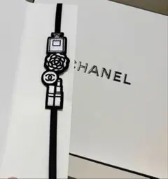 CHANELシャネル ノベルティ ブックマークカメリア　しおり　ゴムバンドタイプ