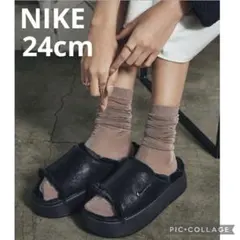 ほぼ新品24cm【ナイキ】カーム エレベーション ファー ウィメンズスライド