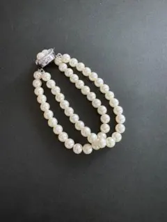 パール　2連　ブレスレット