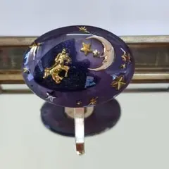 ポニーフック　馬　ユニコーン　星　月　紫　楕円　105