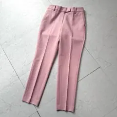 PLST スティックパンツ テーパード センタープレス XS ピンク