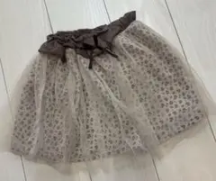 スカート　レオパード柄　チュール　100cm