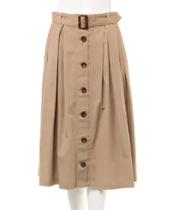 美品✨ INGNI イング 前ボタン チノ フレア　ロングスカート　ブラウン