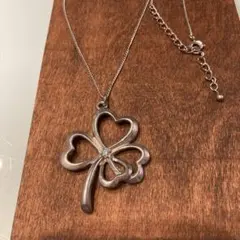 シルバー 四つ葉のクローバーネックレス