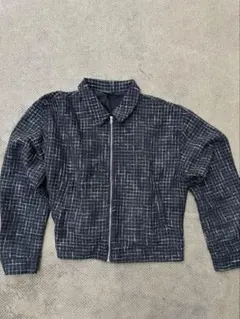 チェック柄カジュアルジャケット　ブルゾン　アウター