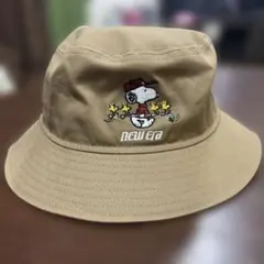 新品未使用 NEWERA×PEANUTS スヌーピー バケハ ベージュ