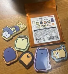 新品★お文具といっしょ アクリルステッカー 6種