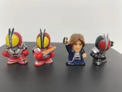 仮面ライダー555 ファイズ　乾巧　半田健人　ソフビ　指人形　4体セット