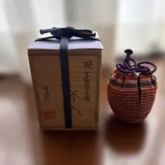 九谷焼 色絵 更紗小紋 角香炉 金襴手 武腰敏昭 日本芸術院賞受賞 2412
