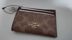 COACH ブラウンカードケース　CW870