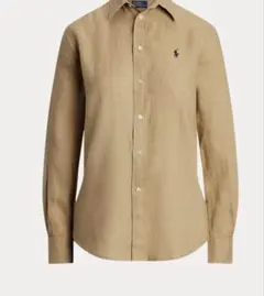 RalphLauren ラルフローレン リネンシャツ ベージュ L 現行タグ - メルカリ