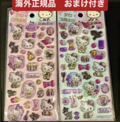 海外正規品　２枚セット　キティ　Hellokitty りぼん　メイク　サンリオ