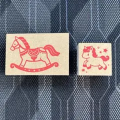 ダイソー　年賀　はんこ　スタンプ　馬　午　正月 2点