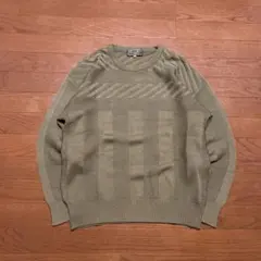 80s Christian Dior 編み込みニット Mサイズ モスグリーンのサムネイル