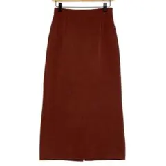 UNIQLO ユニクロ　ストレッチダブルフェイスナロースカート　ワイン　Mのサムネイル