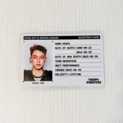 ホシ SEVENTEEN HAPPY BURSTDAY IDカード