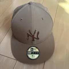 newera　59FIFTY カーキベージュキャップ　 7 3/8