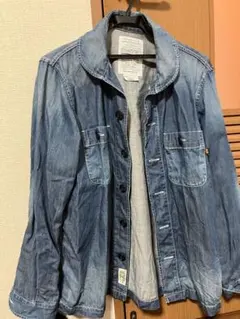 ALPHA INDUSTRIES デニムシャツ Lサイズ ダークブルー