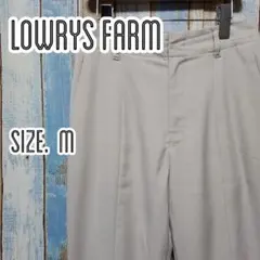 ＬＳ494☆ローリーズファーム☆ストレートスラックスパンツ☆フロントスリット☆M