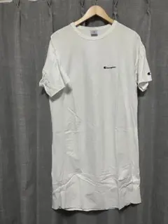 Champion ホワイト Tシャツワンピース 半袖