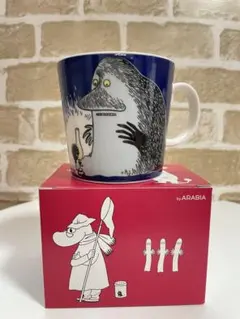 【廃盤品レア】ARABIAムーミン　マグ＆ボウル ARABIA - レア廃盤旧ロゴARABIAアラビアムーミンマグ＆シリアル