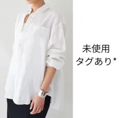 【未使用タグあり*】ウィムガゼット　リネンキャンバスシャツ　オフホワイトのサムネイル