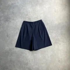 2013ss MARNI ワイドショーツ ネイビー タック スナップボタン