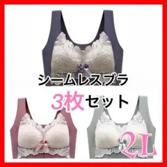 2L 3枚組　シームレスブラ ブラ ノンワイヤー ナイトブラ　まとめ売り