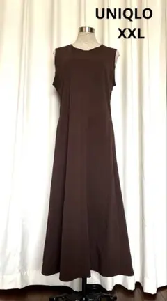 《新品タグ付き》ユニクロ　ウルトラストレッチワンピース　ノースリーブ　3Lサイズ
