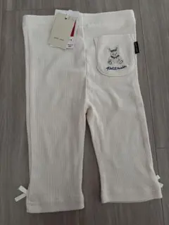 【新品】petit main 7分丈レギンス スパッツ リブ無地 プティマイン